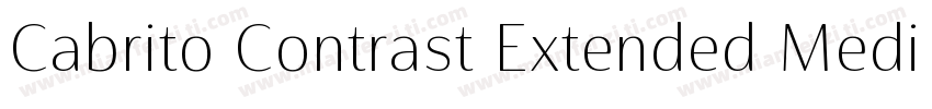 Cabrito Contrast Extended Medium字体转换